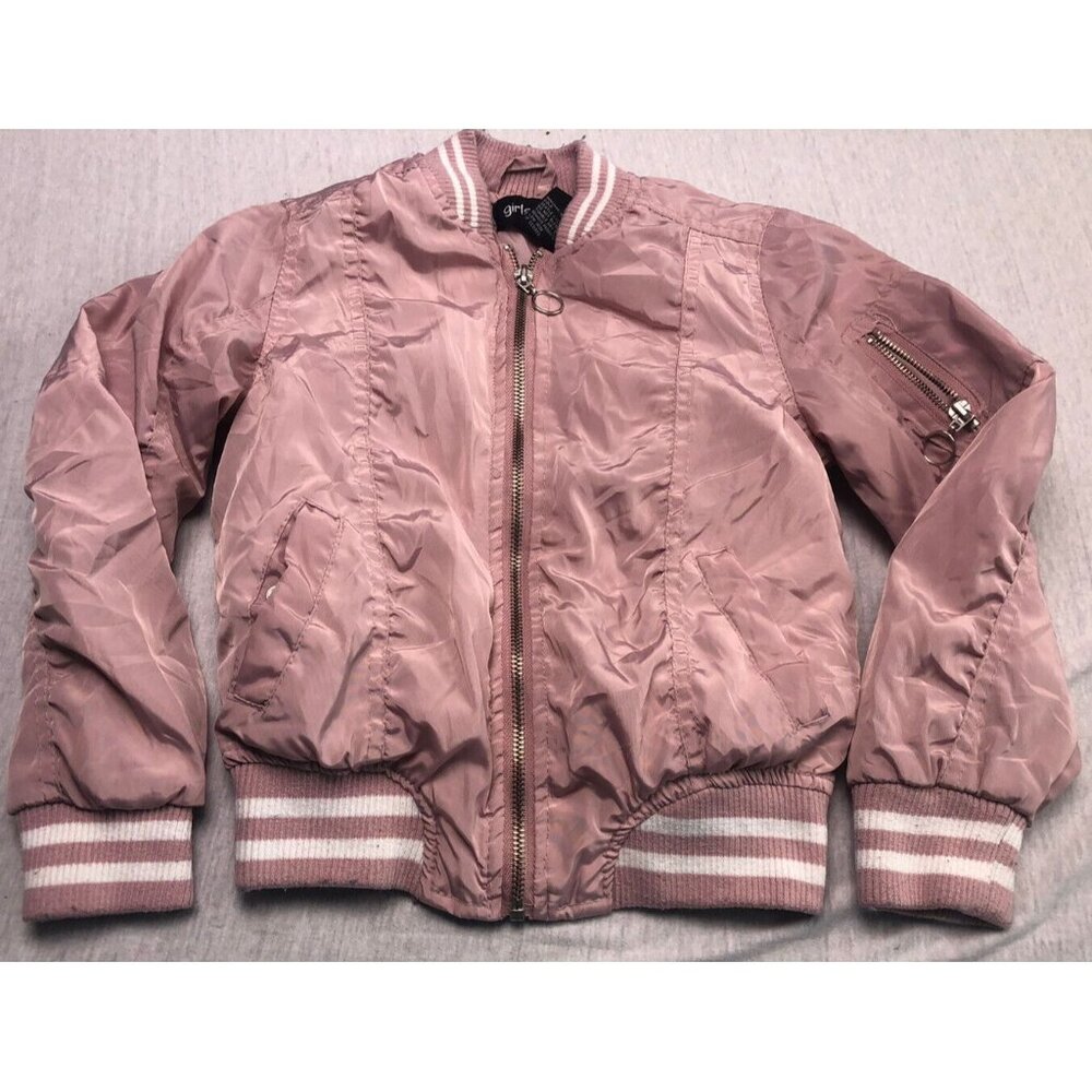 Girls Three Hearts Brand Jacket Sweater Girl Kid Zipper Pockets Pastel Pink